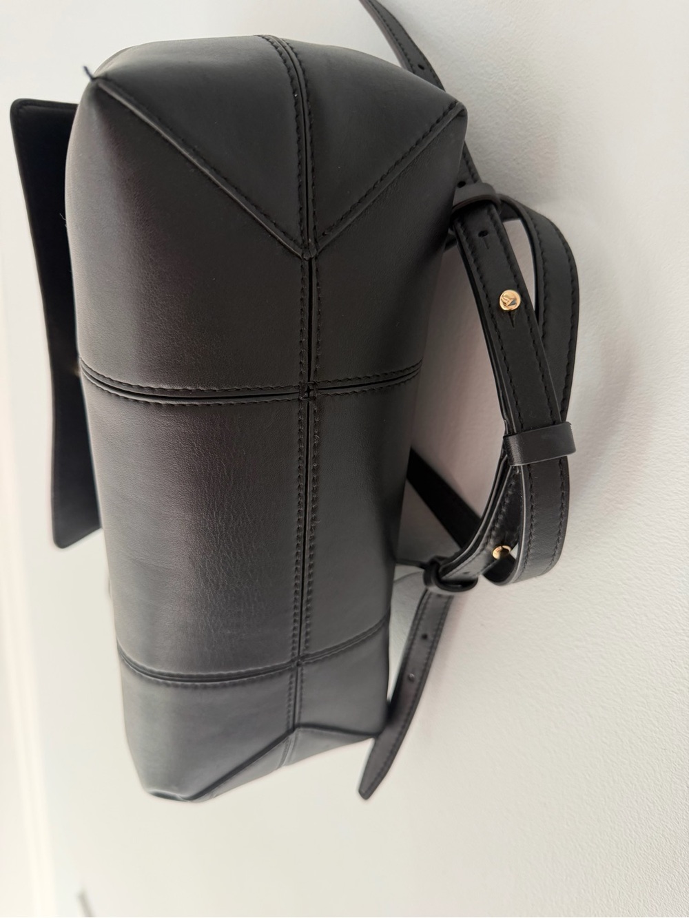 Tory Burch Black Leather Structured Back Pack Handbag - Picture 10 of 13